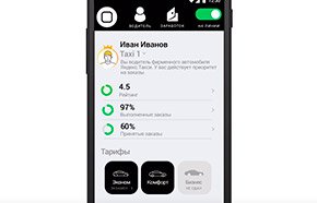 Профиль водителя Яндекс.Такси